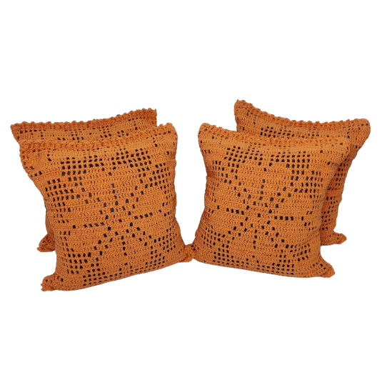 Almofadas artesanais pingos de ouro