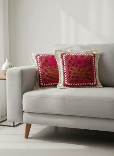 Almofadas artesanais de croche