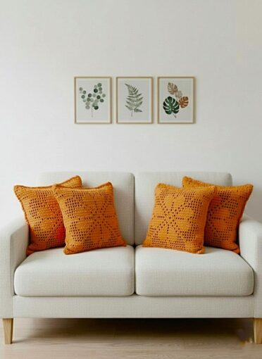 Almofadas artesanais de croche