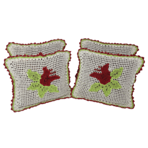 Almofadas artesanais tulipa vermelha