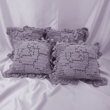 Almofadas artesanais de croche