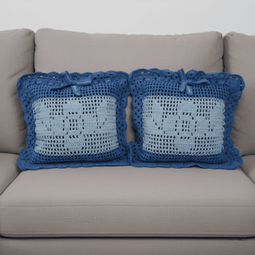 Almofadas artesanais de croche