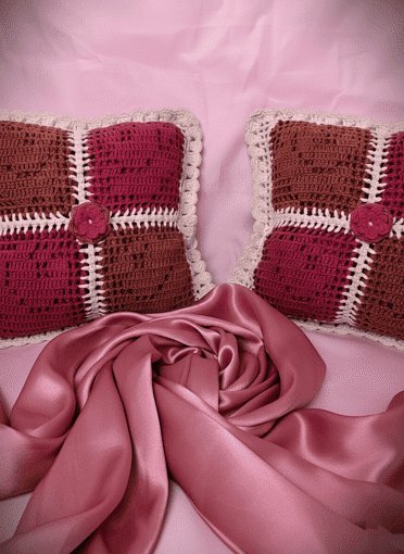 Almofadas artesanais de croche
