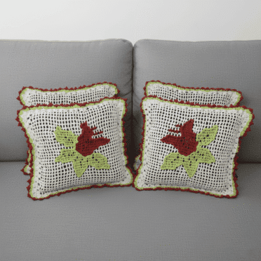 Almofadas artesanais de croche