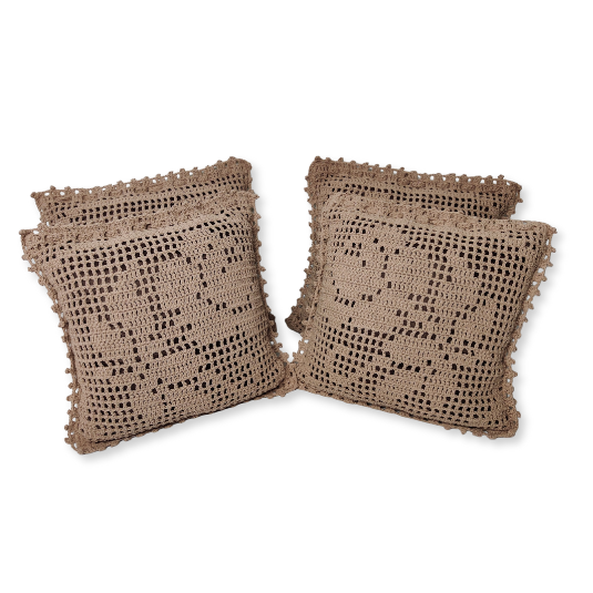 Jogo de 4 almofadas Rosa-Terra