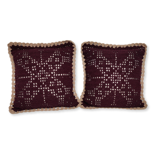 Jogo de 2 almofadas Marsala X