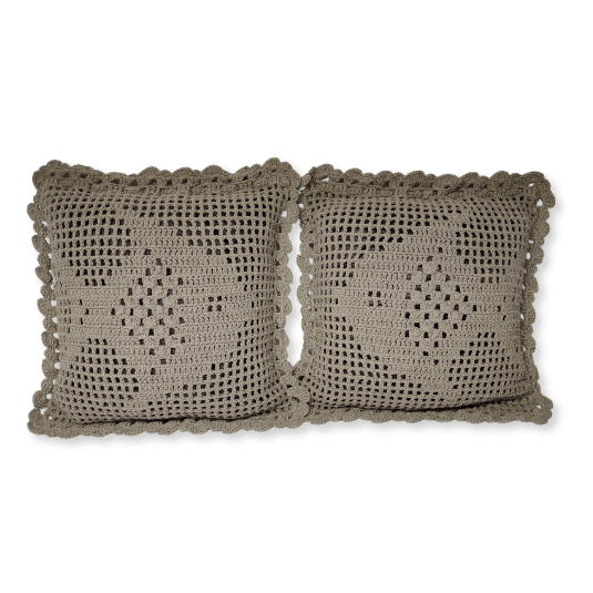 Primeira linha almofadas artesanais de croche - OCEANIC